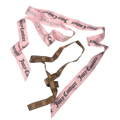 Lote de cordones con logotipo Juicy Couture y UGG - cinta rosa y correa marrón (juego de 2) Foto 1 de 4