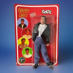 RARE Happy Days FONZIE 2004 8" Action Figure Posable Classic TV Leather Jacket - Picture 1 of 9