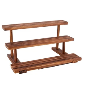 3 Tier Wooden Display Risers Stand Wood Cupcake Stands Table Display Shelves ... - Picture 1 of 7