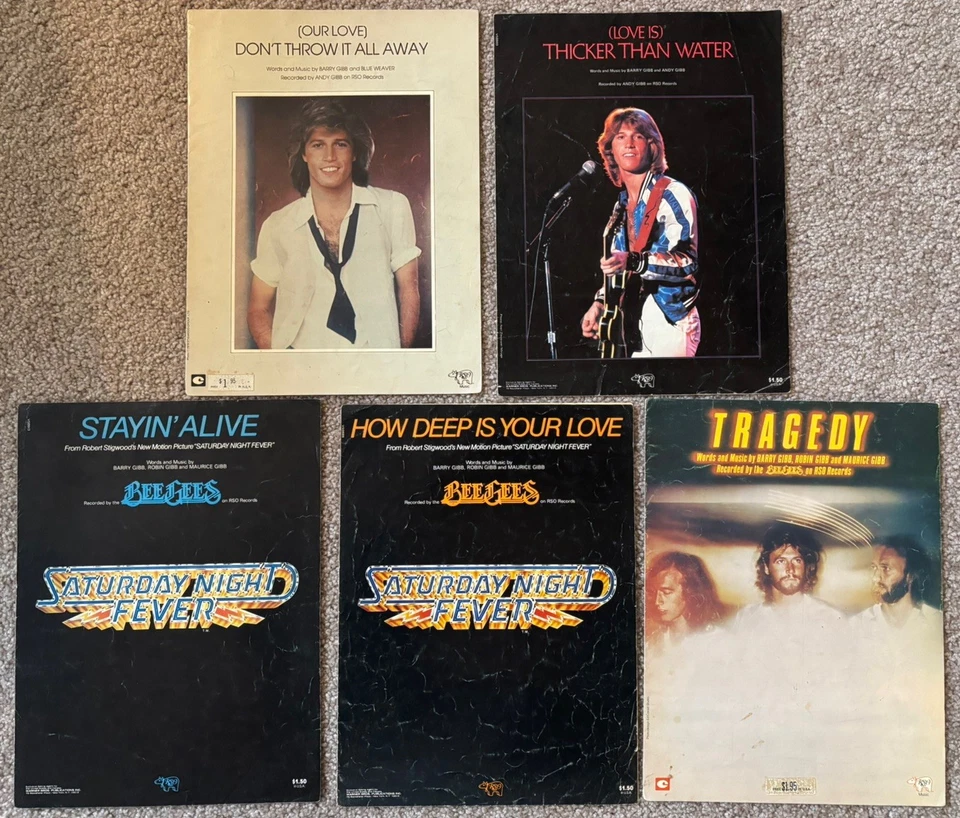 Partituras de colección de Bee Gees y Andy Gibb 1977-78, Saturday Night Fever Foto 1 de 1