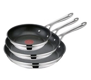 Jamie Oliver by Tefal Cook Smart Set di Padelle 3 Pezzi 28cm 24cm 20cm Acciaio Inox - Foto 1 di 2