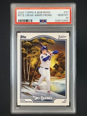 2025 Topps X Bob Ross La alegría del béisbol Pete Crow-Armstrong #27 Cubs PSA 10 Foto 1 de 2