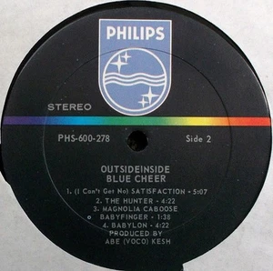 Blue Cheer - Outsideinside (VINYL ONLY - NO ART SLEEVE) - ROCK / USED *VERY GOOD - Picture 1 of 1