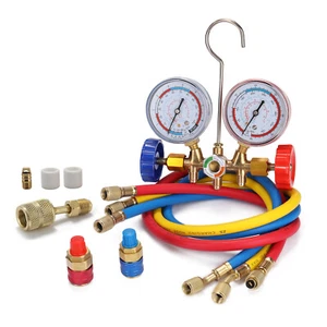 R-12 R-22 R134-a Manifold Gauge Set HVAC A/C Refrigeration Charging Service J7F8 - Picture 1 of 11