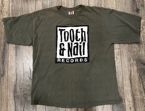 Vintage 90s Tooth & Nail Records Promo XL Underoath MXPX Punk Rock Shirt Seattle - Picture 1 of 5