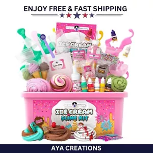 Ice Cream Slime Kit Original Stationery DIY – Butter, Cloud & Foam Slimes Fun - Picture 1 of 12