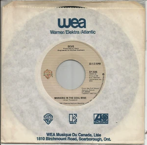 DEVO - WORKING IN THE COAL MINE / (SAME) - CANADA - 7"- 1981 - Picture 1 of 2