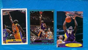 SHAQUILLE O'NEAL 3 CARD PROMO SAMPLE LOT 2003-04 TOPPS 01-02 TOPPS STAD LAKERS - Picture 1 of 2