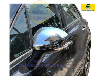 COMPATIBILI per  500X CALOTTE CROMATE Specchietti Retrovisori Laterali  DX -SX  - Immagine 1 di 3