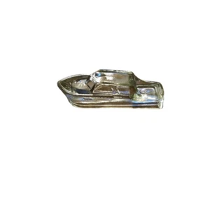 Contenedor de caramelos de barco de vidrio de colección para yate lancha rápida 4 7/8" x 1 3/4" - Imagen 1 de 3