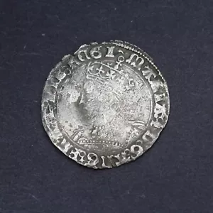 Mary I  Groat - Silver Hammered Coin - Pomegrannate - 1553-1554 - Tudor - Picture 1 of 7