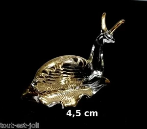 wunderschöne Glasschnecke mit Vergoldung, Sammelfigur G10-22 - Bild 1 von 1