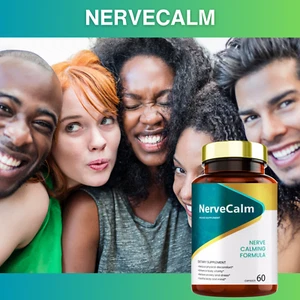 Nerve Calm Ashwagandha Lion's Mane | All-in-One Vegan Supplement | 60 Caps - Picture 1 of 4