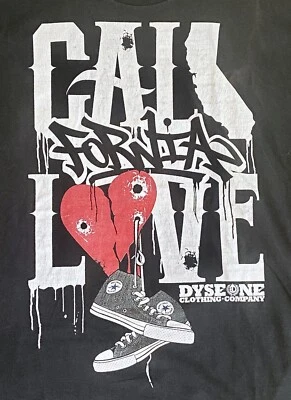 Camiseta DyseOne Cali Love Graffiti Camiseta Ropa de Calle Para Hombres 2XL Camiseta de Colección Foto 1 de 4