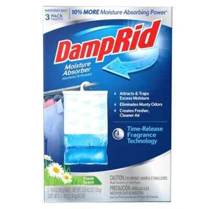 DampRid Fresh Scent Hanging Moisture Absorber, 3 Pack - Picture 1 of 7