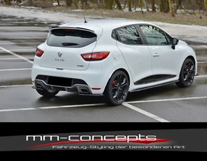 CUP difusor laterales accesorios NEGRO para Renault Clio MK4 RS Flaps parachoques trasero - Imagen 1 de 8