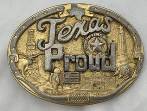 High Mesa Texas Proud Belt Buckle Solid Bronze Rare Vintage 1986 - Picture 1 of 5