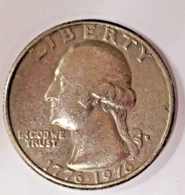 1776-1976 D US Bicentennial Quarter, Rare filled Mint Mark Error - Image 1 of 4