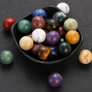 Wholesale Natural Stone Crystal Round Beads Reiki Healing 100g Shungite Stone - Picture 1 of 17