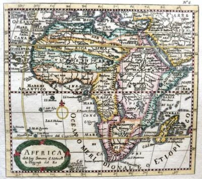 AFRICA BY NICOLAS SANSON c1794 GENUINE COPPER ENGRAVED MAP - Image 1 of 4
