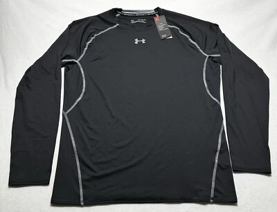 Under Armour HeatGear Long Sleeve Compression Shirt 1257471 Black Men’s 3XL XXXL - Image 1 of 4