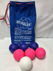 Murbles Tournament Standard 7 Bälle Reise Boccia Ball Spiel Tasche signiert von Murray - Bild 1 von 10
