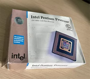 INTEL PENTIUM 100 INTEL PENTIUM PROCESSOR 100MHZ WITH FAN HEATSINK NEW DHL - Picture 1 of 5