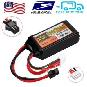 ZOP POWER 3S 11.1V 1200mAh Lipo Battery 100C SM Plug For RC Drone Car Truck USA - Picture 1 of 9