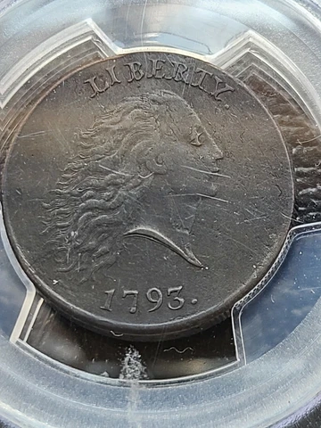 1793 CHAIN LARGE CENT PCGS AU DETAILS WITH PERIODS, S-4, B-4, R-3 BEAUTIFUL COIN Cover