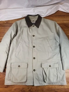 Mens Lands End Jacket Flannel Lined Canvas Barn Coat Size 46-48 XL Reg - Picture 1 of 9