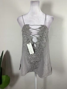 New CAMI NYC The Charlie Silk Cami in Grey Size S - Picture 1 of 10