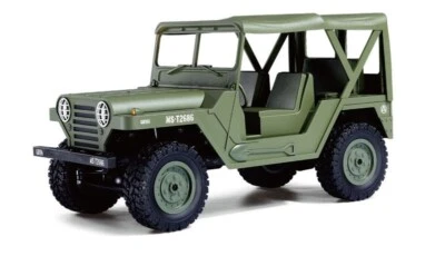 AMEWI U.S. Militär M151 Jeep 4WD Crawler 1/14 LED 2,4GHz RTR, grün - 22386 - Bild 1 von 4