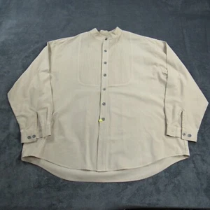 King Ranch Shirt Mens XXL Beige Long Sleeve Button Up Western Cowboy Mandari - Picture 1 of 11