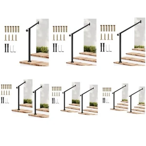 VIVOSUN Single-end Wrought Iron Handrails,0-160° Stair Railing Porch Post - Picture 1 of 6