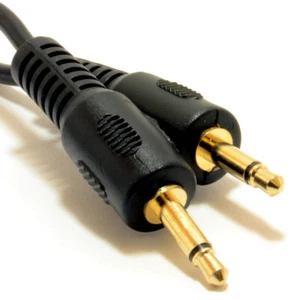 Mono 3.5mm Klinkenstecker Auf Stecker Kabel 2m Gold - Bild 1 von 6