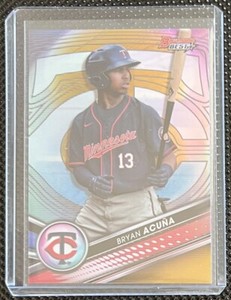 2022 Bowman's Best Bryan Acuna Gold Refractor Minnesota Twins /50 Prospect Card