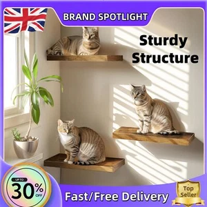 Set of 3 Wooden Floating Shelves,Wall Mounted Books Photos Shelf (Invisible) UK - Picture 1 of 14