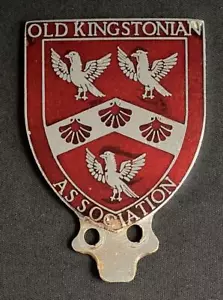 ALTE KINGSTONIAN ASSOCIATION OLDTIMER EMAILLE AUTO ABZEICHEN EMBLEM ABZEICHEN - Bild 1 von 5