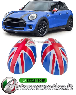 COVER CALOTTE SPECCHI UNION JACK BLU E ROSSO PER MINI F54 F55 F56 F57 13-18 - Immagine 1 di 4