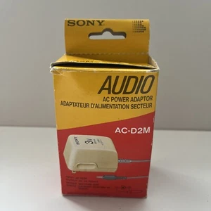 Vtg Sony AC Power Adaptor AC-D2M 3V 350mA 120V Japan 1986 W/ Box OEM Radio New - Picture 1 of 8