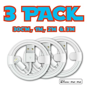 2M USB iPhone Charger Fast For Apple Long Cable USB Lead 8 X XS XR 11 12 13 pro - Picture 1 of 8