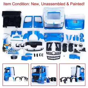 1/14 Painted Cabin Shell Body Set for 6x4 6x6 RC Tractor Truck DIY Door Opens - Picture 1 of 7