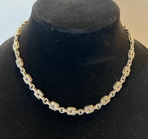 Vintage 925 Sterling Silver Link Necklace Mexico TL-51 17” 50.3g - Picture 1 of 7