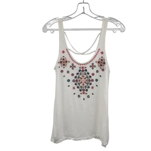 Camiseta sin mangas Aeropostale bordada transparente multicolor para mujer talla SP - Imagen 1 de 9