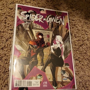 Spider-Gwen #16 Dave Johnson variante 1:50 Marvel Comics 2017 Miles Morales - Imagen 1 de 5