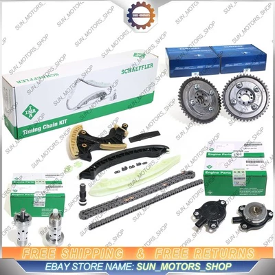 Kit tensor cadena distribución y árbol de levas para Mercedes W204 W212 C250 M271 1.8T L4 Foto 1 de 4