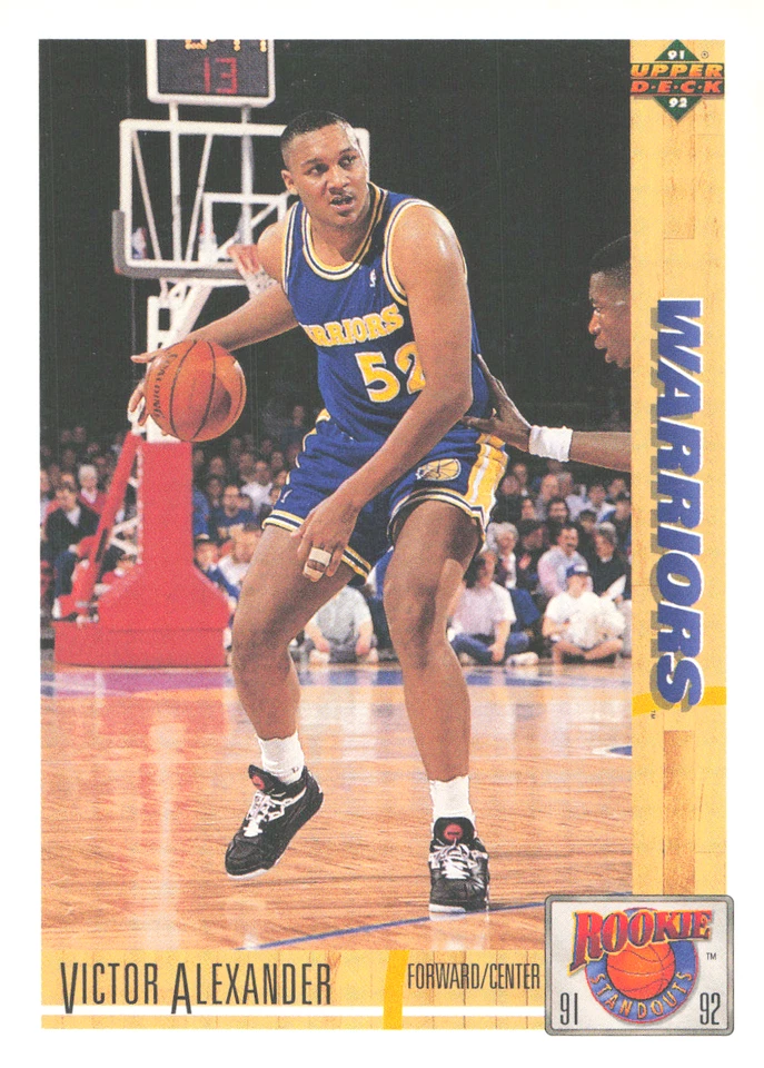 1991-92 Upper Deck - Rookie Standouts Victor Alexander #R21 (RC) Warriors - Image 1 of 2