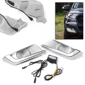 Daytime Running Light Drive White+Yellow Lamp Cover Fit Ford Ranger 2015-2017 - Picture 1 of 8