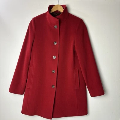 Casaco Schneiders Salzburg Victoria lã cashmere vermelho clássico mínimo Áustria 6 - Imagem 1 de 4