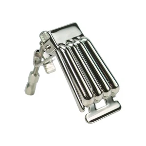 Golden Gate P-111 Clamshell Style Banjo Saitenhalter Messing vernickelt - Bild 1 von 3